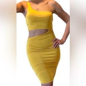 Fashion Nova one shoulder cut out bodycon dress